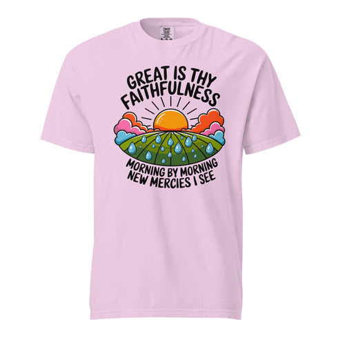 Great is Thy Faithfulness Christian Bible Verse T-Shirt